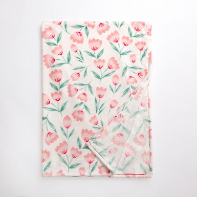 Flags & Fireworks Plush Throw