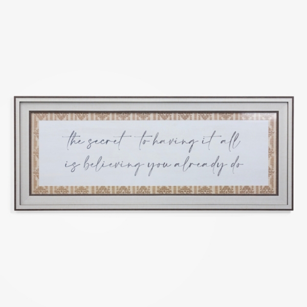 Secret to Having It All Wall Plaque