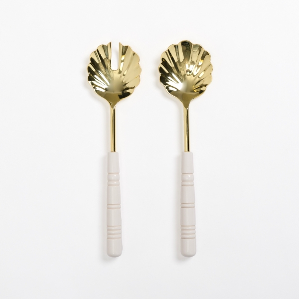Gold Shell Salad Servers, Set of 2 | Kirklands Home