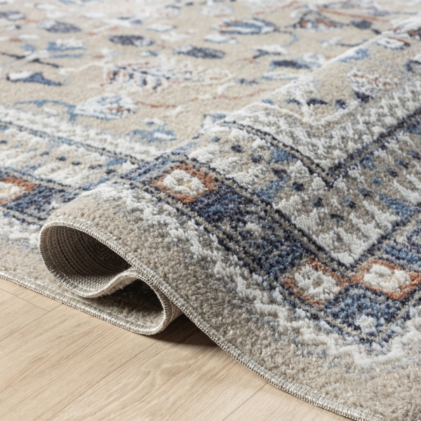 Vista Blue Beige Area Rug, 7x9