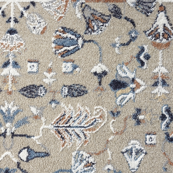 Vista Blue Beige Area Rug, 7x9