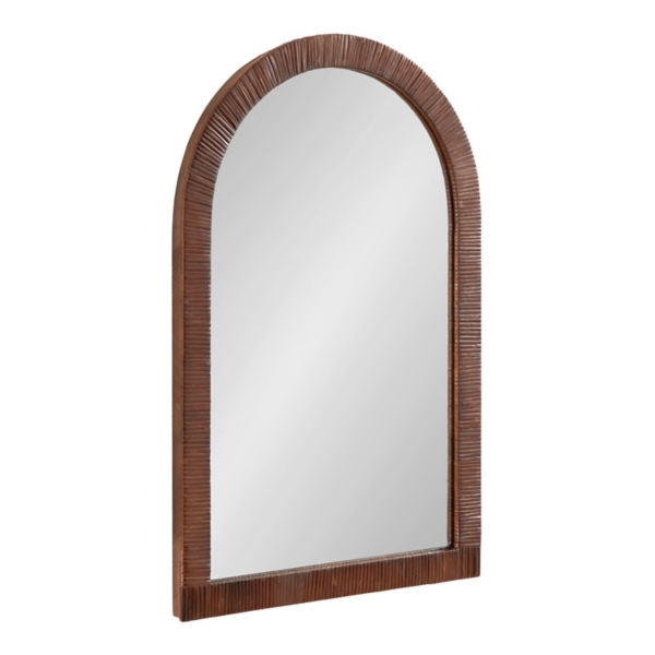Brown Arched Rattan Wall Mirror Kirklands Home