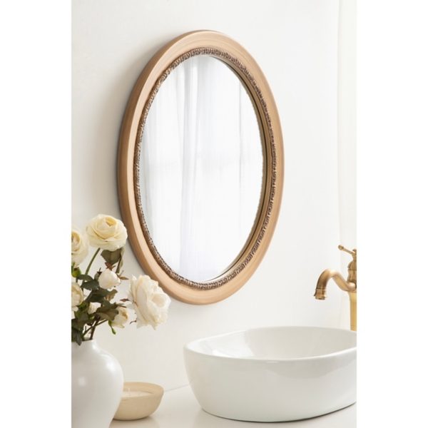 Gold Ornate Round Willow Wall Mirror