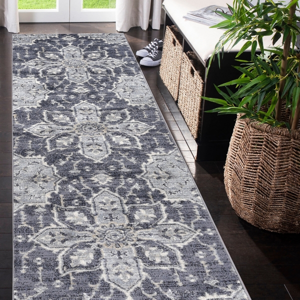 Jordan Eva Purple Medallion Runner, 2x10