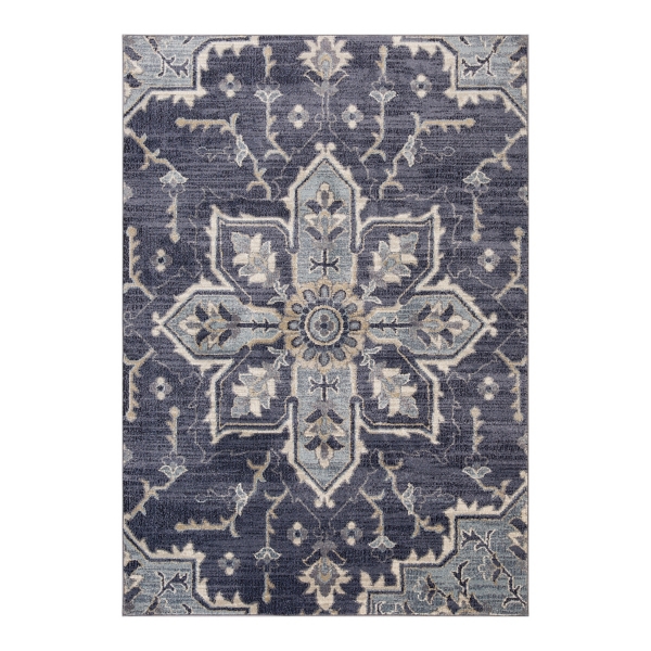 Jordan Eva Purple Medallion Area Rug