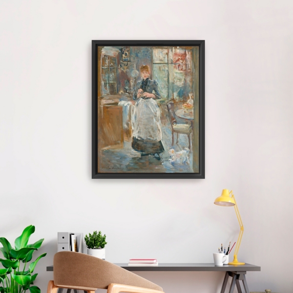 In the Dining Room 1875 Framed Canvas Art Print