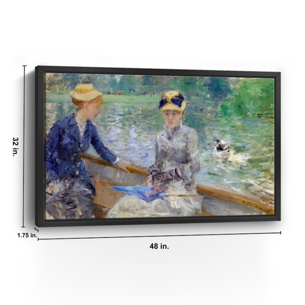 Lake in the Bois De Boulogne Framed Canvas Print