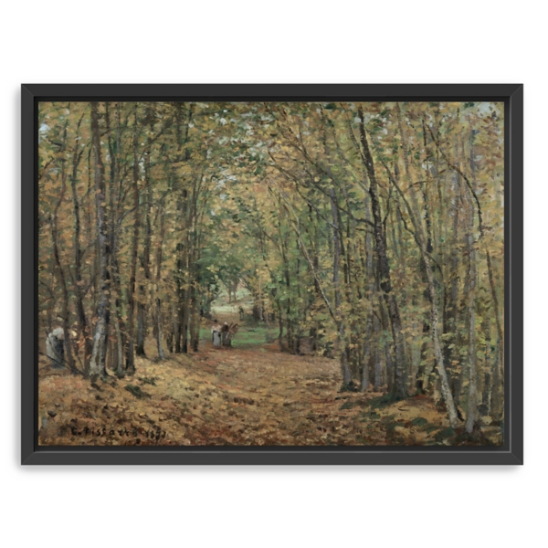 Avenue In The Parc De Marly Framed Canvas Print