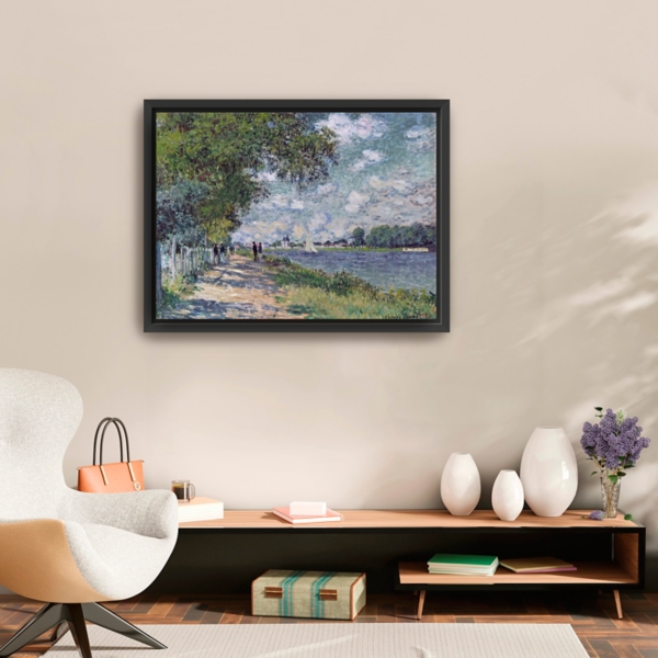 The Seine at Argenteuil Framed Canvas Art Print