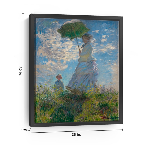 Madame Monet and Her Son Framed Canvas Art Print