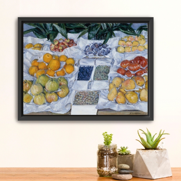 Fruit Displayed on Stand Canvas Print, 26x20 in.