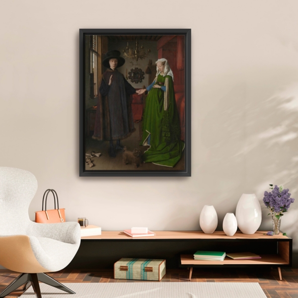 Arnolfini Portrait Framed Canvas Art Print