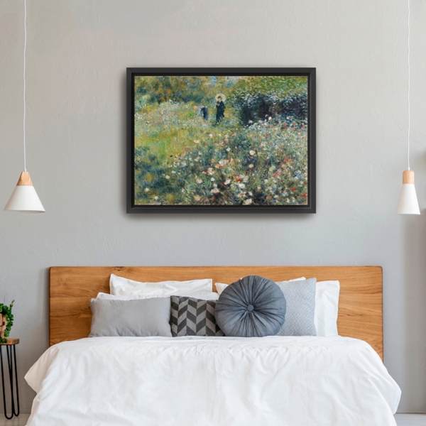 Woman with Parasol Garden Canvas Print, 42x32 in.