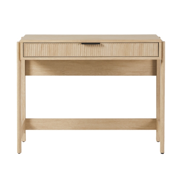 Natural Modern 1-Drawer Reeded Desk