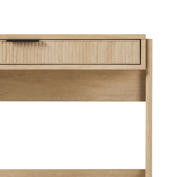 Natural Modern 1-Drawer Reeded Desk