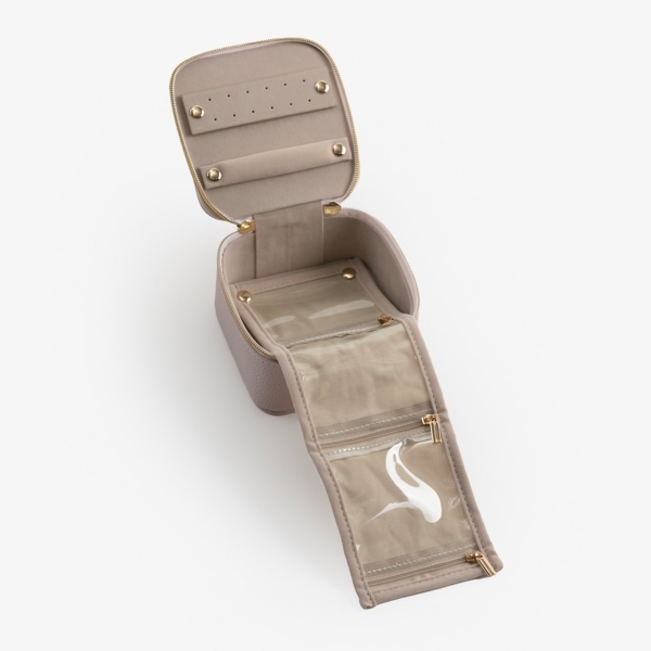 Pink Monogram T Travel Jewelry Box with Handle