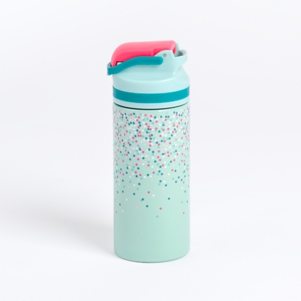 Turquoise Sparkle Print Ollie Water Bottle