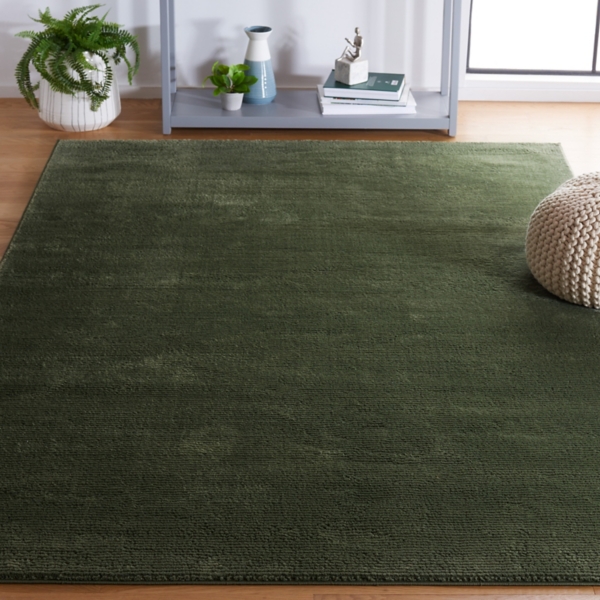 Solid Green Revive Area Rug