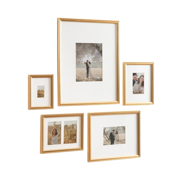 Gold Adlynn 5-pc. Gallery Wall Frame Set | Kirklands Home