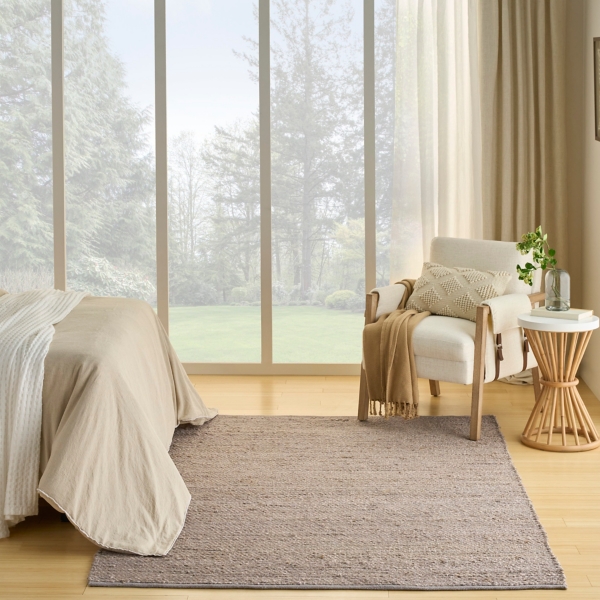 Jaxon Gray Natural Jute Area Rug, 8x10