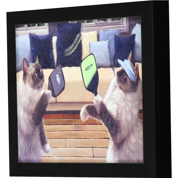 Pickleball Cats Framed Art Print