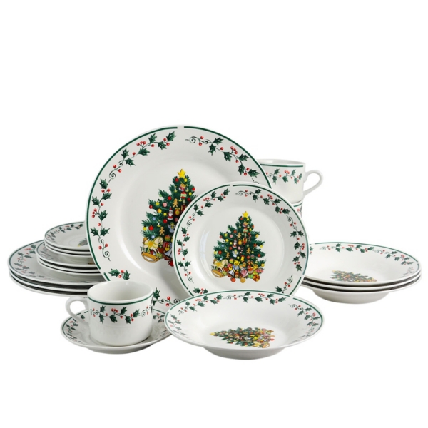 Christmas Tree Trimming 16-pc. Dinnerware Set | Kirklands Home