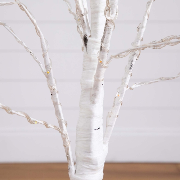 ft. Pre-Lit White Birch Tree
