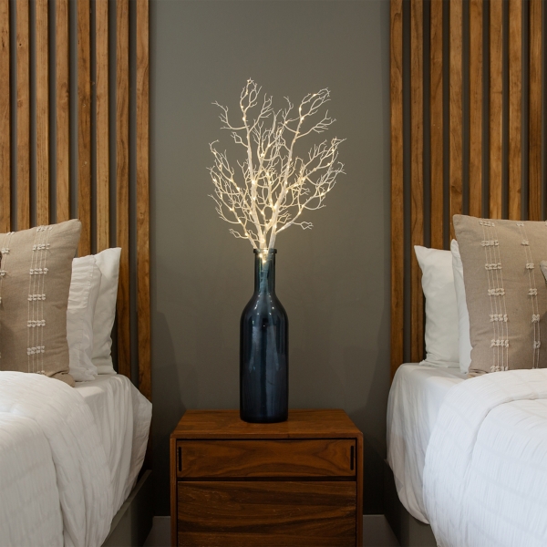 Pre-Lit White Birch Branch Stems, Set of 2