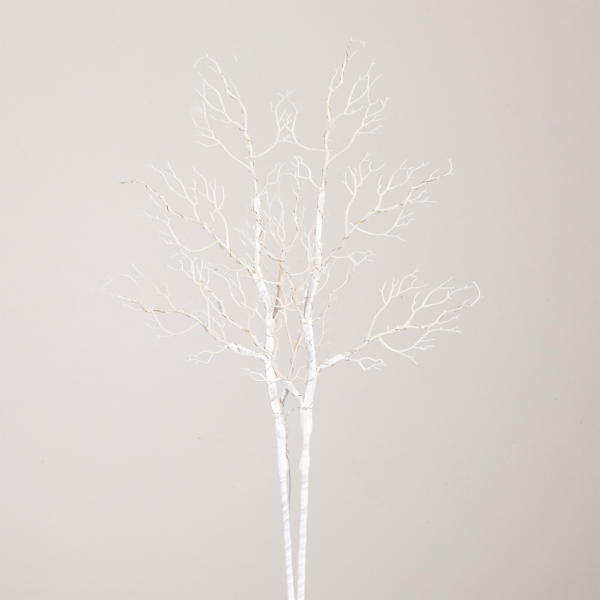 Pre-Lit White Birch Branch Stems, Set of 2