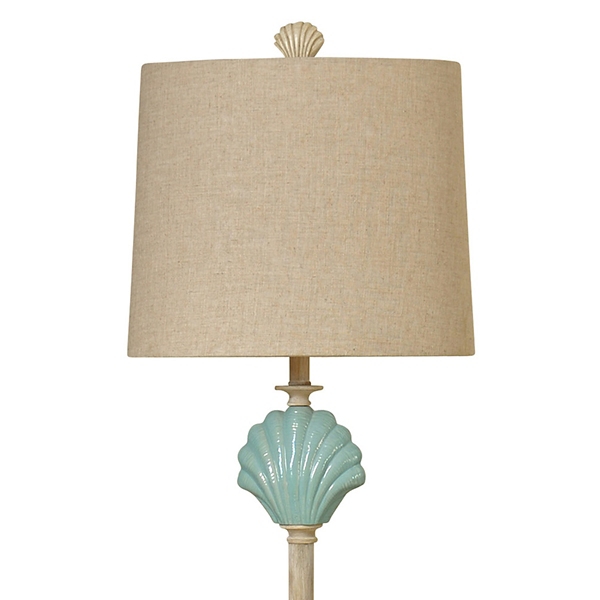 Blue Clamshell Gili Floor Lamp