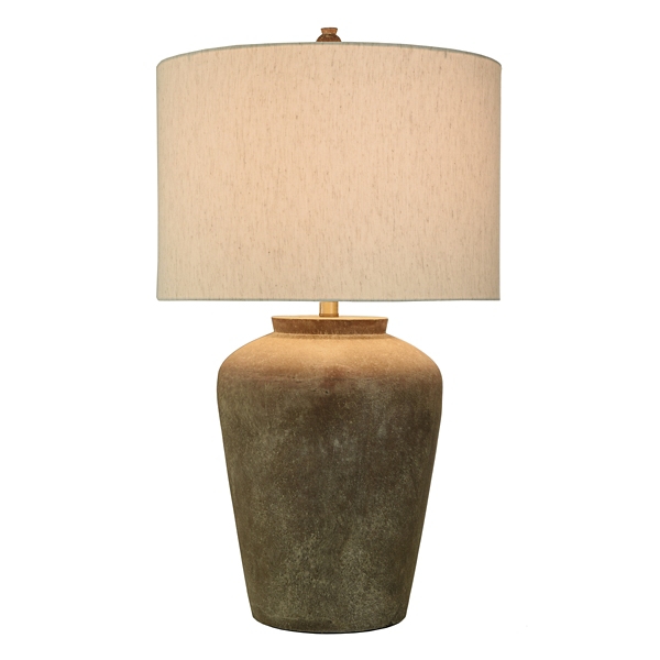 Rustic Cement Cotta Table Lamp