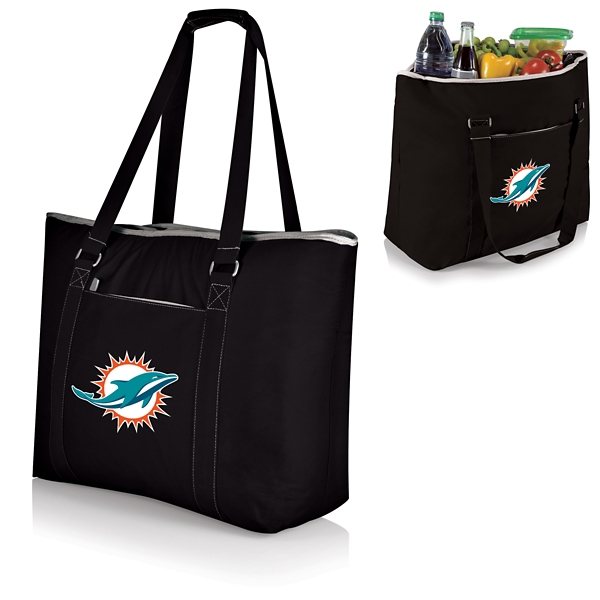 Black Miami Dolphins Tahoe XL Cooler Tote Bag