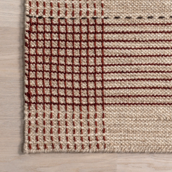 Tan Oregon Plaid Wool Area Rug