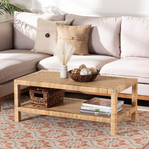 Woven Natural Rattan Bali Coffee Table