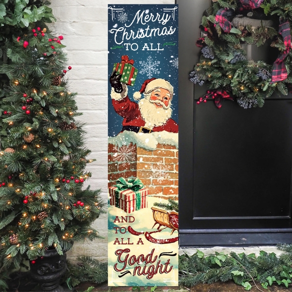 Nostalgic Santa Christmas Porch Board
