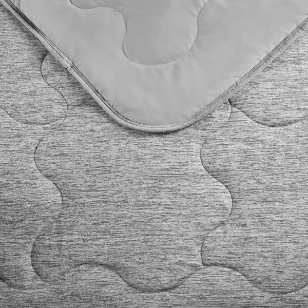 Grey Jersey Knit Cooling Throw