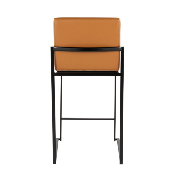 Fiji Camel Faux Leather Counter Stools, Set of 2