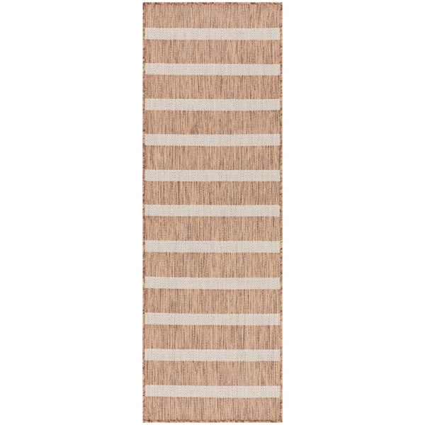 Jute & Ivory Striped Positano Outdoor Rug