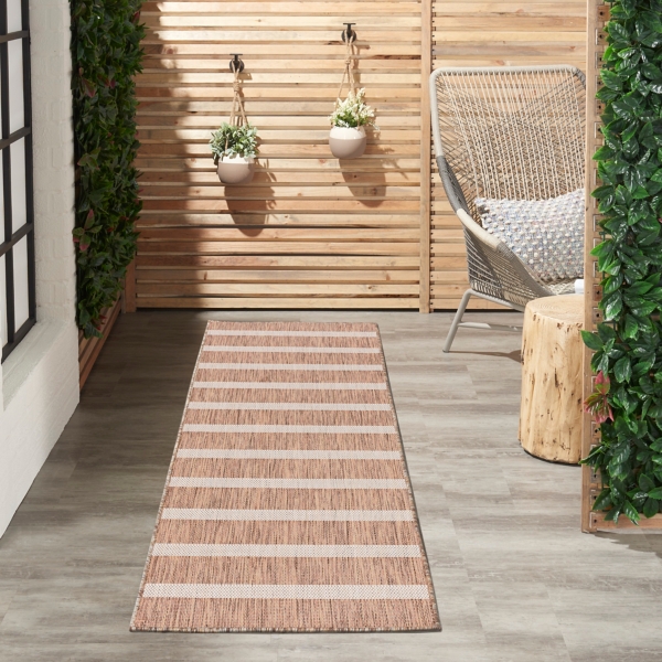 Jute & Ivory Striped Positano Outdoor Rug
