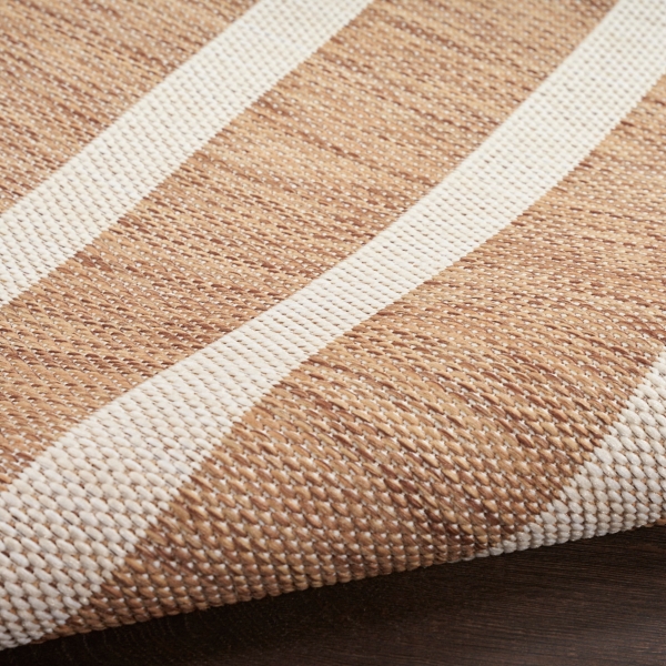 Jute & Ivory Striped Positano Outdoor Rug
