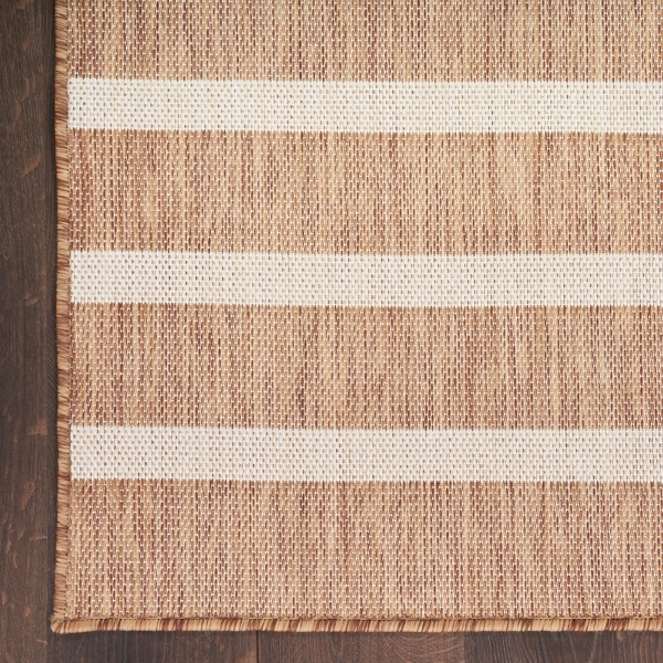 Jute & Ivory Striped Positano Outdoor Rug