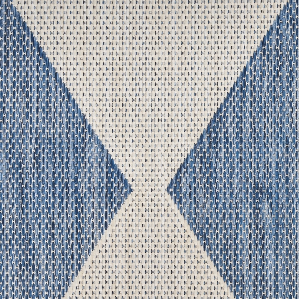 Navy Diamond Positano Outdoor Rug