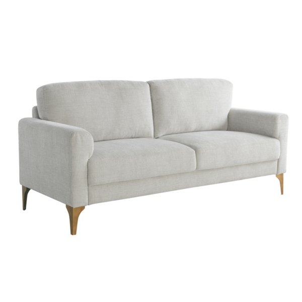 Ivory Woven Upholstered Madeline Sofa