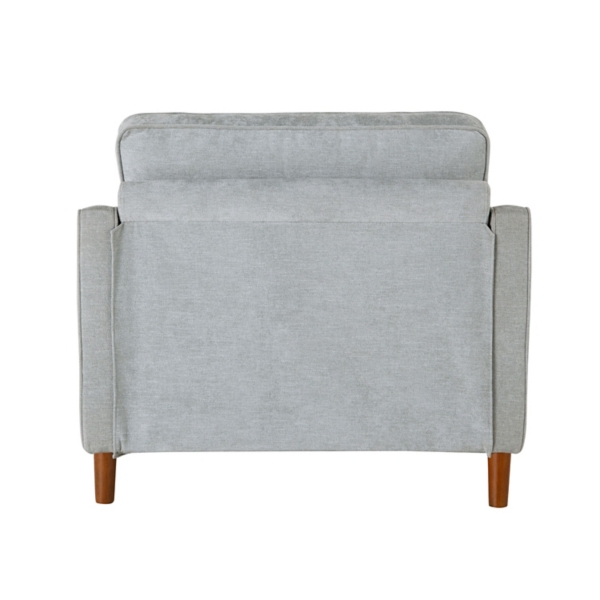 Light Gray Upholstered Spokane Wide Accent Chair