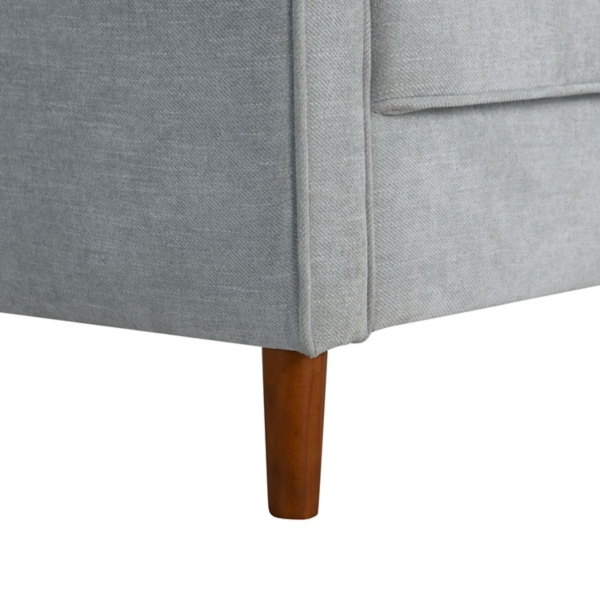 Light Gray Upholstered Spokane Wide Accent Chair