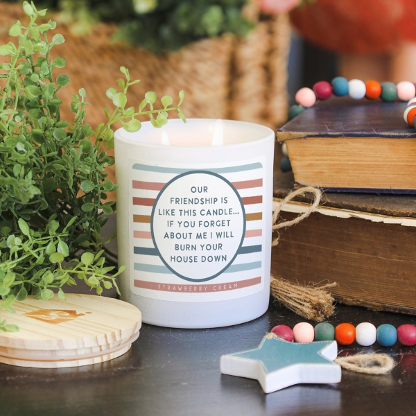 Friendship Strawberry Cream Jar Candle