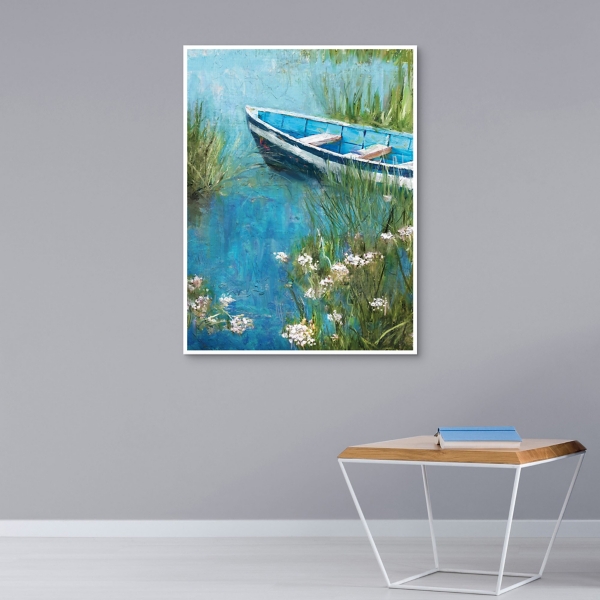 Marshland Row Framed Canvas Art Print