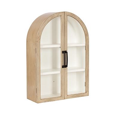 Walnut 3-Tier Arch Arcott Wall Shelf
