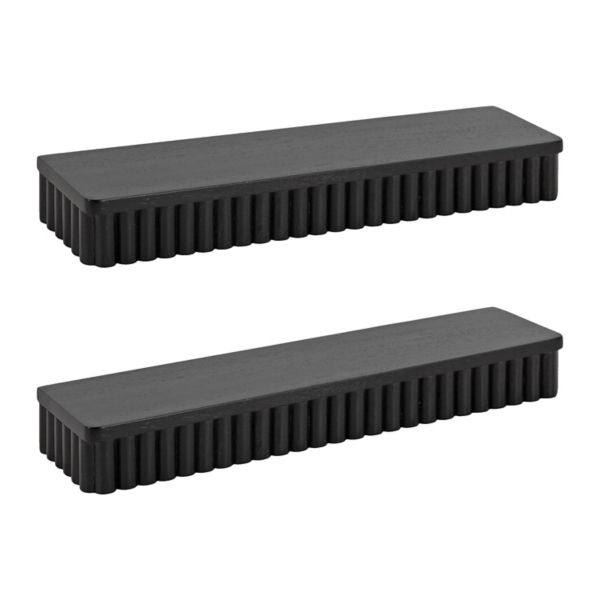 Black Ribbed Floating Shelves, Set of 2 | Kirklands Home