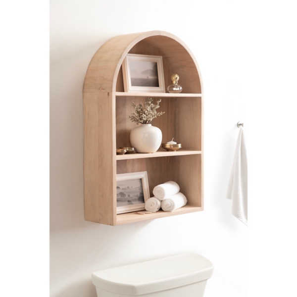 Natural 3-Tier Arch Arcott Wall Shelf
